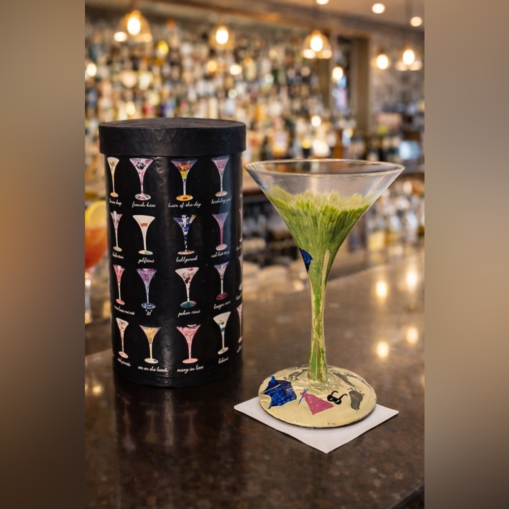 Lolita Sex on the Beach Martini Glass | Hand-Painted 10oz | NIB